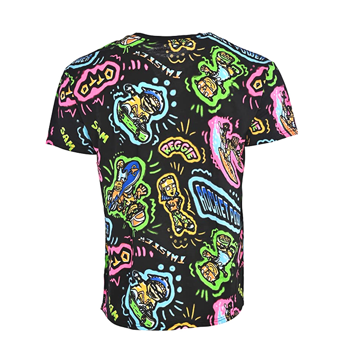 T-shirt Vintage 2001 Nickelodeon Rocket Power Taille L Noir – Occasion Parfait état Garçon